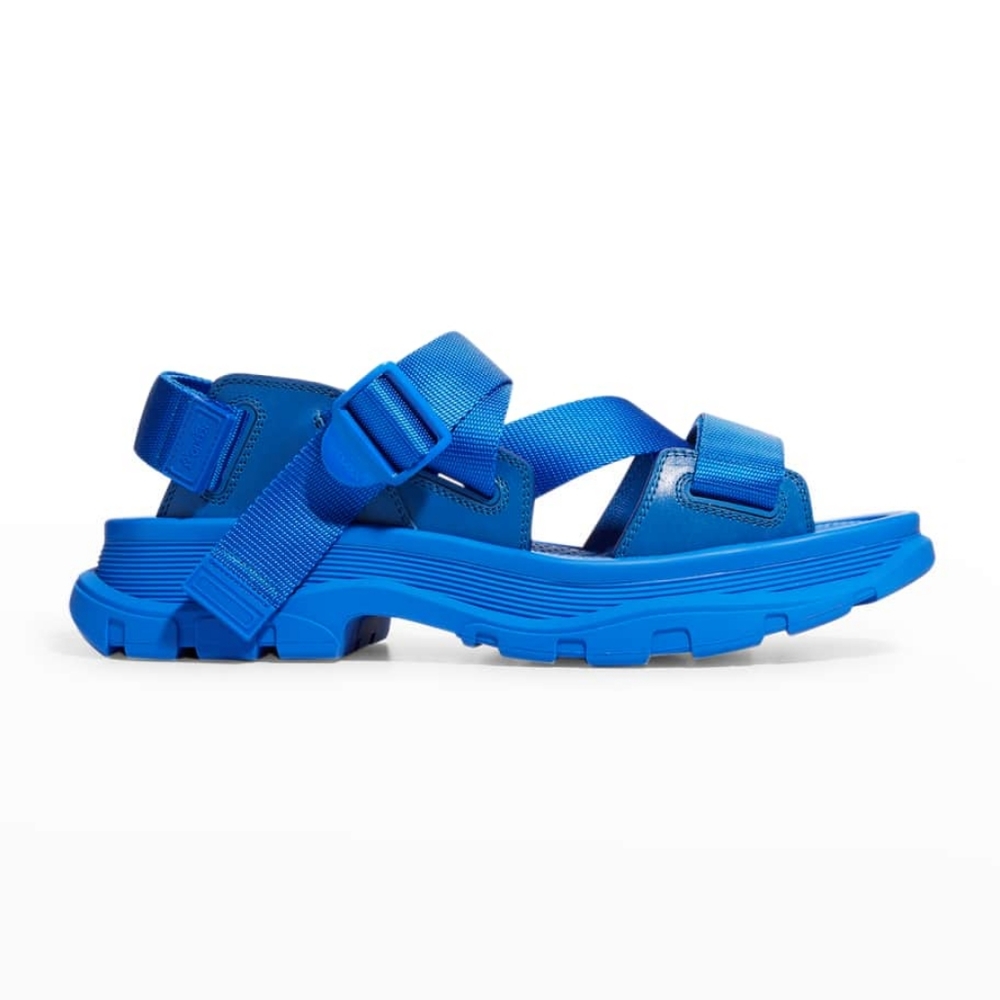 ALEXANDER MCQUEEN  Men's Strappy Leather Sport Sandals
